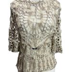 Womens Hand Knitted Crochet Top XS Photo 0