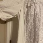 cj banks  100% Cotton Floral Lace Button Up Roll Sleeve Plus Size 2x Embroidered Photo 3