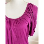 Whistles • Magenta Berry Ruched Neck Blouse Size 2 Photo 33