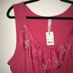 Ny Collection Dress Pink Lace Paneled Maxi Dress Sz 3X NWT Stretchy Scoop Neck Photo 4