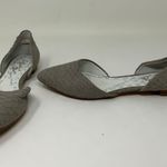 Alice + Olivia Hilary Snake Embossed Lambskin Leather d'Orsay Flats Shoes Gray Photo 0