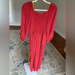 Knox Rose  Puff Sleeve V Neck Smocked Back Cottagecore Romper Summer Easter Boho Photo 7