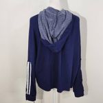 Michael Lauren  Navy Zip-Up Hoodie Sweatshirt Size Medium NWT Revolve Blue Hoodie Photo 4