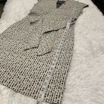 Natori Josie  Raindrops Tie Front Sheath Dress in Black White Size 2 Photo 5