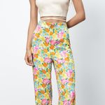 ZARA Pastel Floral Pants Photo 0