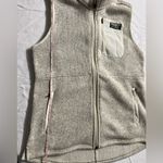 Women's L.L.Bean Sweater Fleece Long Vest Size Small Petite Tan Photo 6