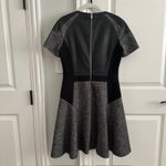 Karen Millen Wool Blend Herringbone Tweed Faux Leather Dress Size: US 8 UK 12 Photo 5
