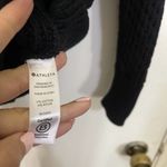 Athleta black crochet knit crew neck chunky oversized sweater size Medium Photo 4