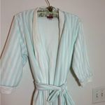 Kate Spade Gorgeous  baby blue and white striped robe knee length size XS/S Photo 1