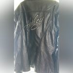 harley davidson Harley-Davidson women’s black rhinestone leather jacket, riding jacket womens Photo 2