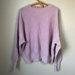Aerie Studio Oversized Crewneck Sweater Boxy Lavender Long Sleeve Women's Medium Photo 1