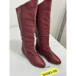 Womans Classique 6 M Red Leather Tall Pull On Riding Boots NWOT Photo 1