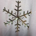 Workshop Republic Clothing  pink blush gold snowflake sweater Photo 4