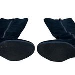 Franco Sarto “Watch” Black Suede Leather Heeled Albee High Wedge Boots Size 6.5 Photo 3