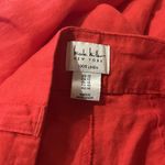 Nicole Miller NWT  New York 100% Linen Pant Front Pockets Orange Red Photo 5