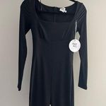 Princess Polly NWT  Black Ribbed Sara Bodysuit Photo 0