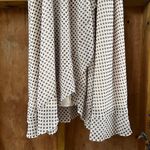 Maison Tara White And Brown Polka Dot Classic Midi Dress Size 16W Photo 5