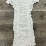 Tiger Mist Trinity Ruched Drawstring Mini Dress White Photo 4