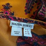 Anthropologie Holding Horses Betony Orange Paisley Dress Fall Swing Mini Size 6 Photo 5