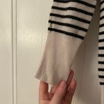 J.Crew ☀️3/$25  100% cashmere striped cardigan with pockets navy blue cream xs Photo 4