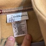 Disney Walt  World womens embroidered crest zip up cardigan jacket yellow medium Photo 3