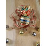 Vintage Holiday Ornament Brooch, Vintage Christmas Brooch, Holiday Pin Gold Photo 6