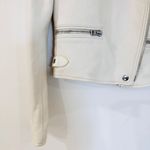 Coach  leather biker jacket in cream/ off-white NWOT Photo 5