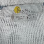 Boden Off White 100% Linen Bubble Sleeve Sweater Size 6‎ Lightweight Preppy Photo 3
