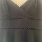 Jun & Ivy Francesca's Black Ladder Trim Mini: black Dress Photo 4