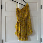 Alexis  Edyta Floral One-Shoulder Dress Yellow‎ Floral Revolve Size XS Photo 9