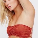 Free People Strappy Burnt Orange Lace Bandeau Bra Small Photo 0