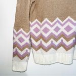 J.Crew Tan & White Wool Blend Fair Isle Knit Sweater Photo 3