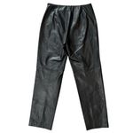 Dana Buchman  Black 100% Lambskin Leather Pants High Rise Straight Leg Womens 6 Photo 1