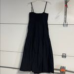 Quince  WOMENS COTTON POPLIN MIDI DRESS BLACK XS NEW WITH TAGS Photo 6