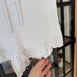 Aerie  crochet knit shorts high rise waisted coverup swim beach pool pointelle Photo 4