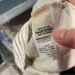 Cute classic creamy navy striped waffle cotton long sleeve top L.L. Bean Blue Size M Photo 4