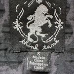 Think Tank Gray & Black Animal Print Wide Collar Hidden Button With Pockets Sz S Photo 9