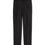 J.Crew Belted Straight-Leg Trouser Pant Size 0 Black Photo 4