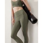 Athleta New  L Salutation Stash Mesh 7/8 Tight Moss Mesh Large Photo 3