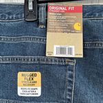 Carhartt SZ 26W Blaine Jeans Straight Leg Rugged Flex Stretch Zip-Fly Blue Women Photo 5