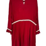 Hayden LA Ruby Crochet Trim Dress size 1X Boho Long Sleeves Ivory Floral Paisley Photo 7