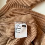 Uniqlo Tan Thermal Waffle Knit Round Hem Casual Lounge Top Photo 8