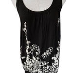 H&M Womens  Black Floral Airy Sleeveless Bubble Dress - Sz S Photo 0
