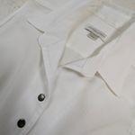 Christopher & Banks Sleeveless Collared Button Up Shirt – Women's S White Photo 7