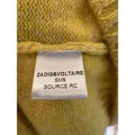 Zadig & Voltaire  Cashmere Sweater Yellow Burgundy Logo size M Photo 11