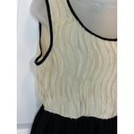 Charming Charlie  Black Cream Textured Sheath Dress Size L Photo 6