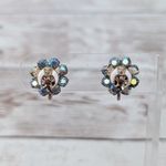 Vintage Screw Back Earrings Unusual Design Egyptian Theme Photo 1