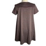 Joe Fresh  Herringbone A Line T Shirt Dress XS Grey Knit Short Sleeve Round Neck Photo 3