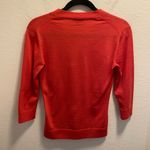 Lafayette 148  New York Red Wool V-Neck 3/4 Length Sleeve Sweater Size P Photo 8