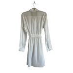 Seafolly  White shirt dress size Medium Cotton Cover Up Tie Waist Minimalist Chic Photo 3